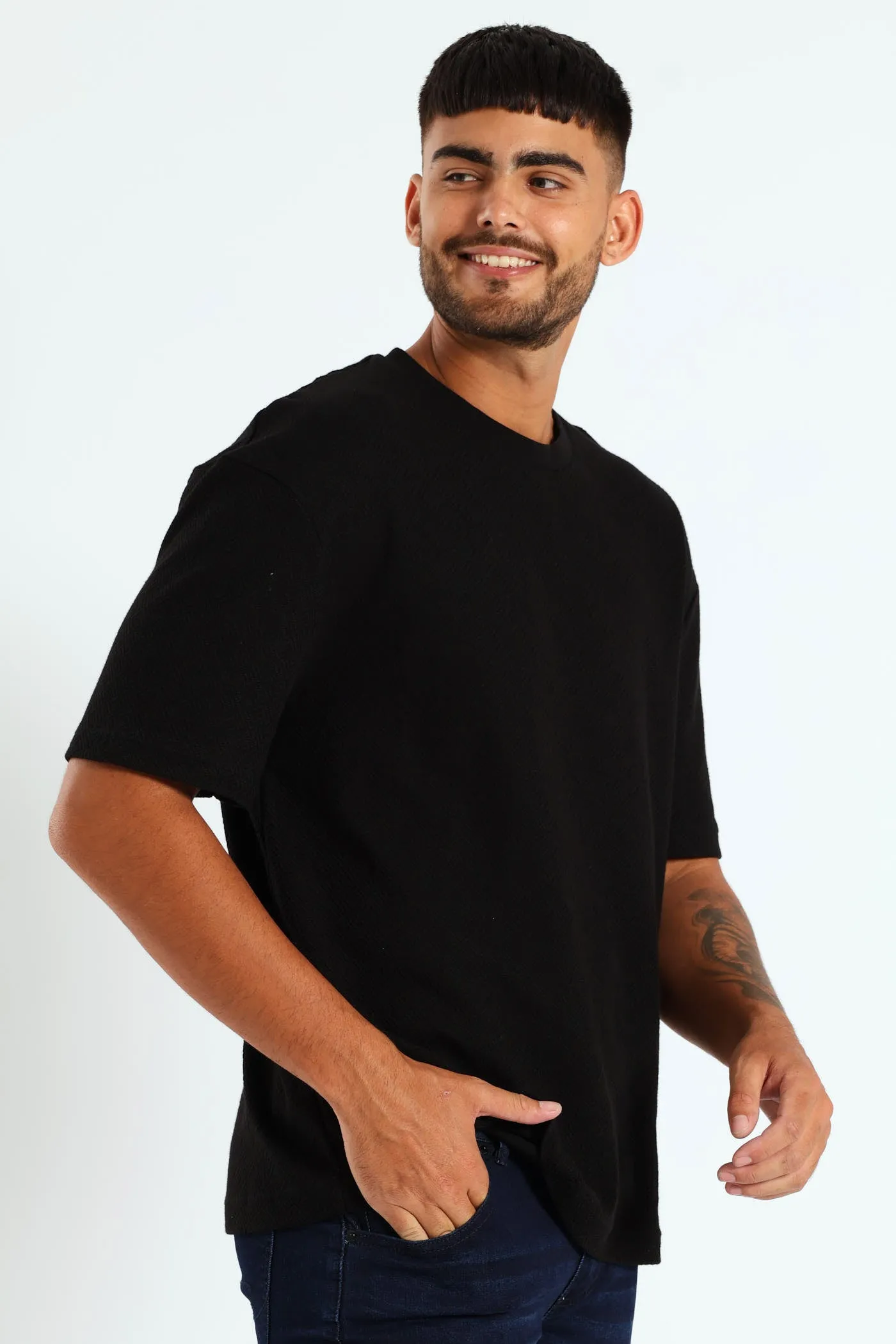 Pointelle Textured Tee - Black sold by Edgars product image thumbnail 2