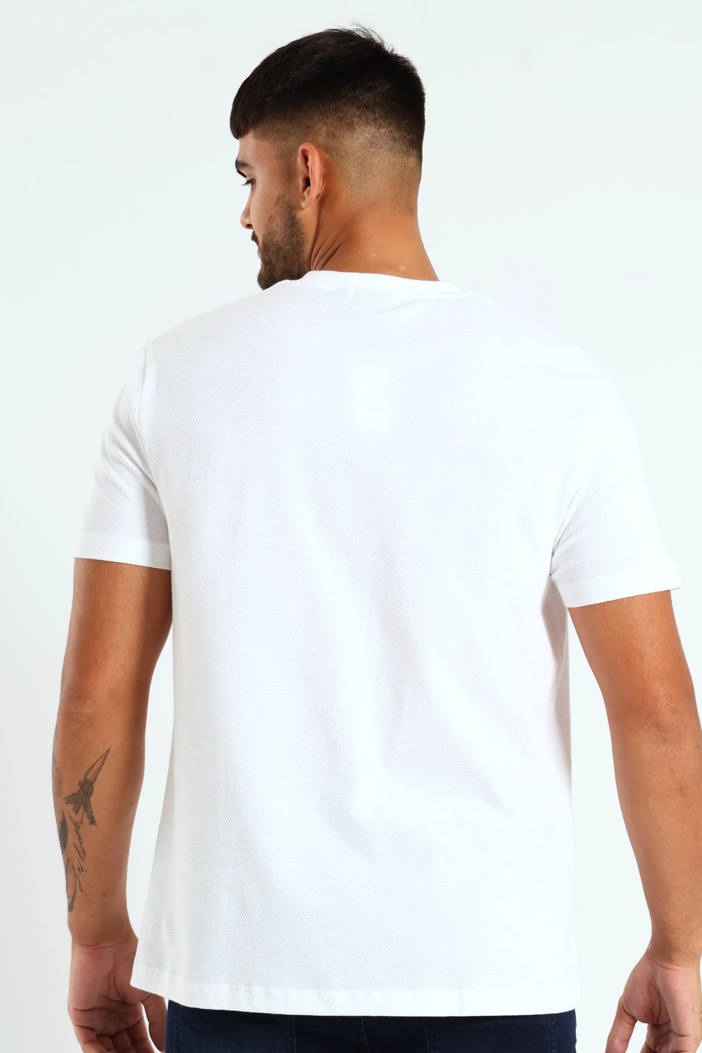 Waffle Crew Tee - White sold by Edgars product image thumbnail 3