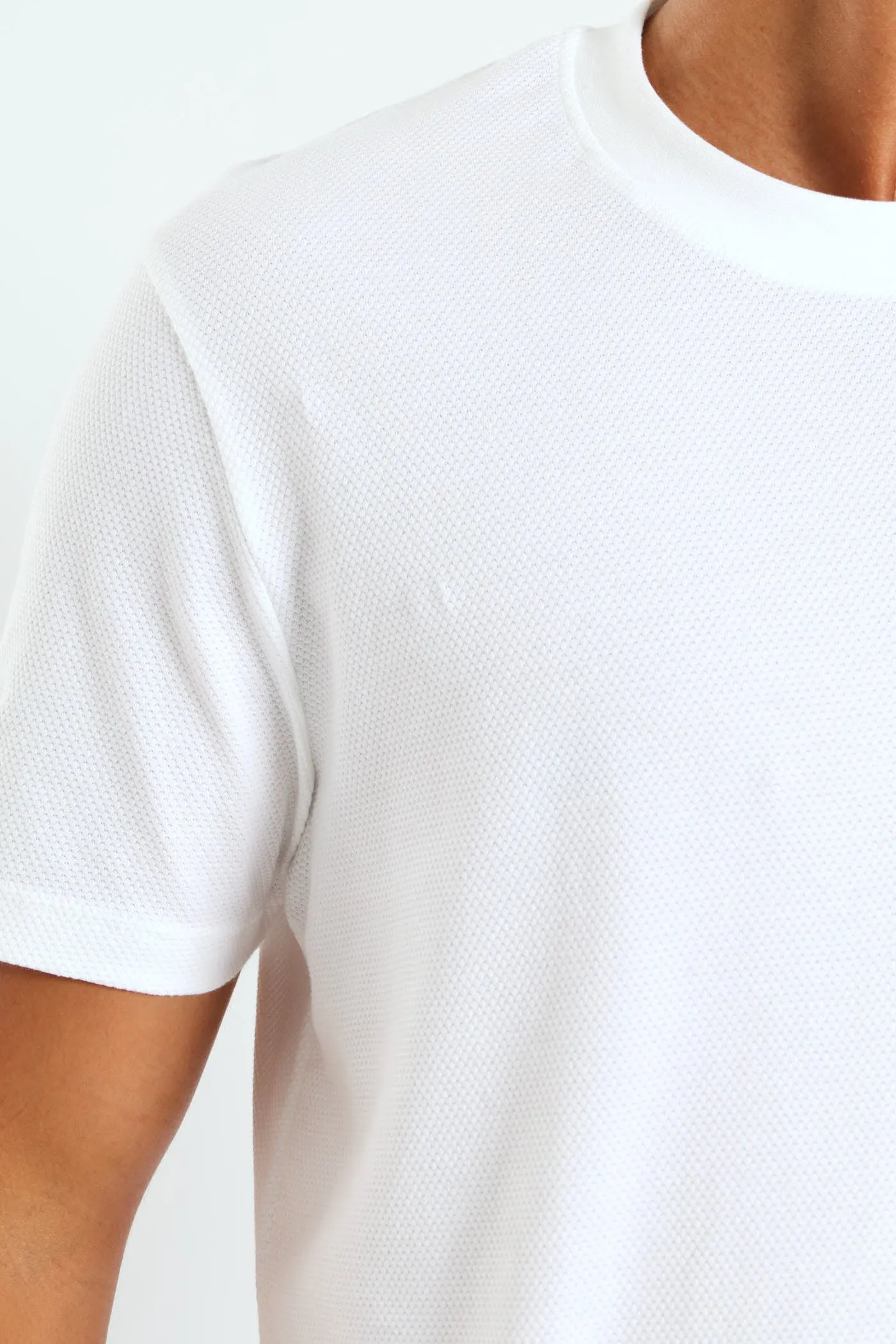 Waffle Crew Tee - White sold by Edgars product image thumbnail 5