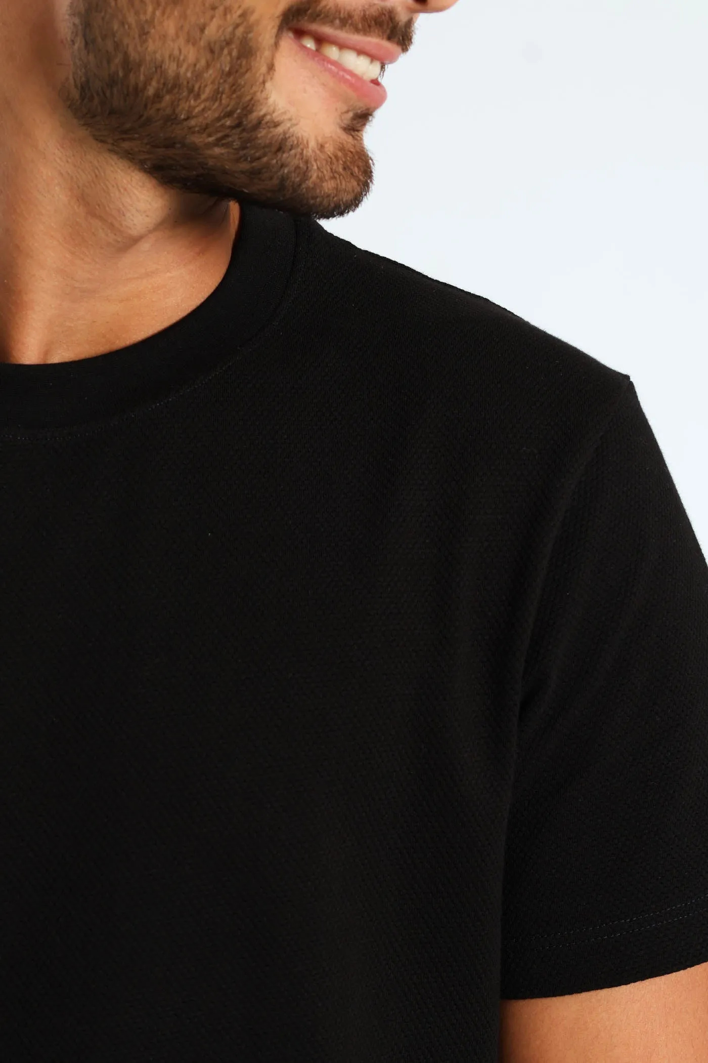 Waffle Crew Tee - Black sold by Edgars product image thumbnail 4