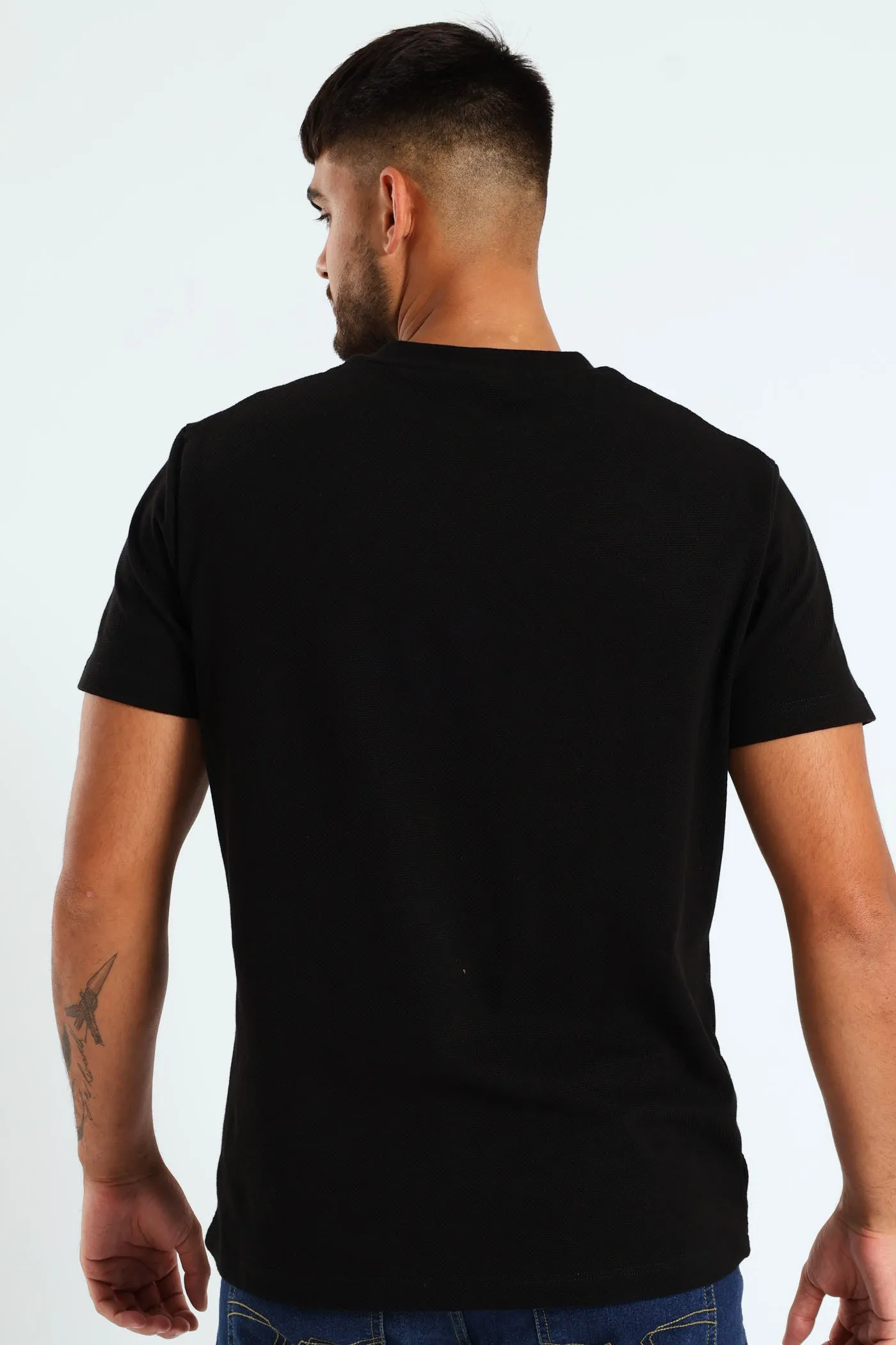 Waffle Crew Tee - Black sold by Edgars product image thumbnail 3