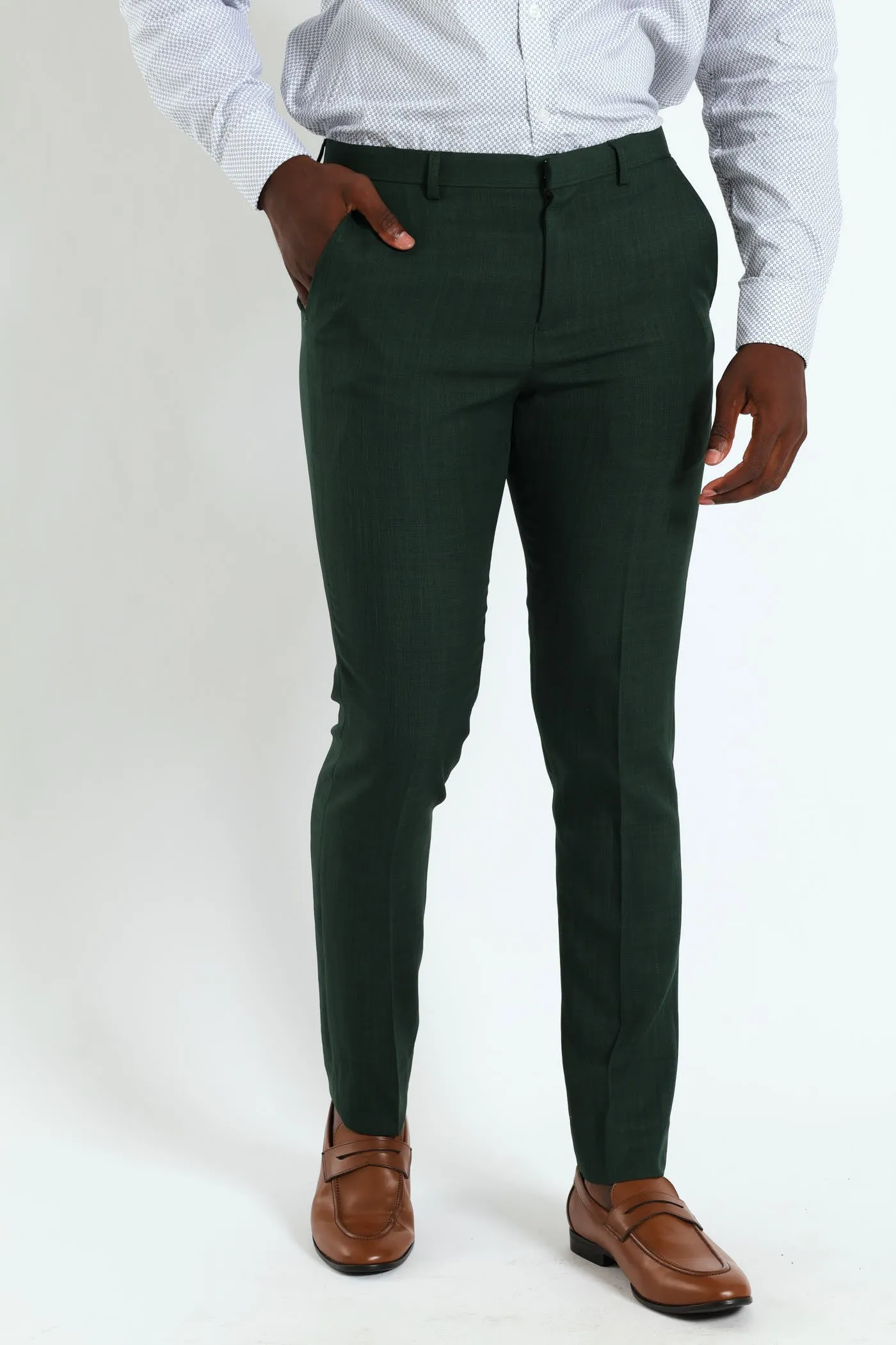 Slim Fit Essential Suit Trouser - Green sold by Edgars