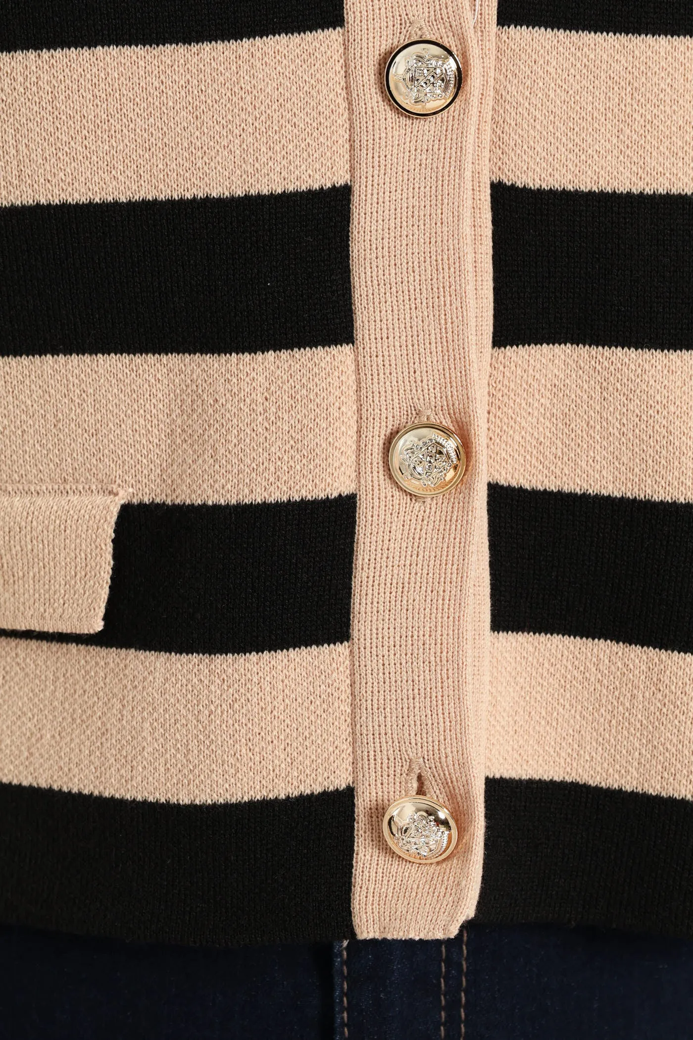 Button Through Stripe Sweater Vest - Black sold by Edgars product image thumbnail 4