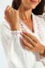 V-Neck Embroidered Peasant Blouse - Off White sold by Edgars