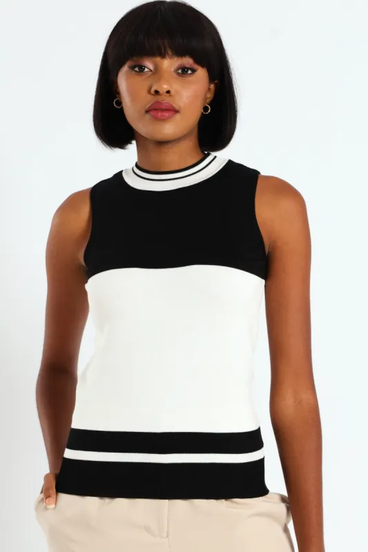 Turtle Neck Tank - Black sold by Edgars 