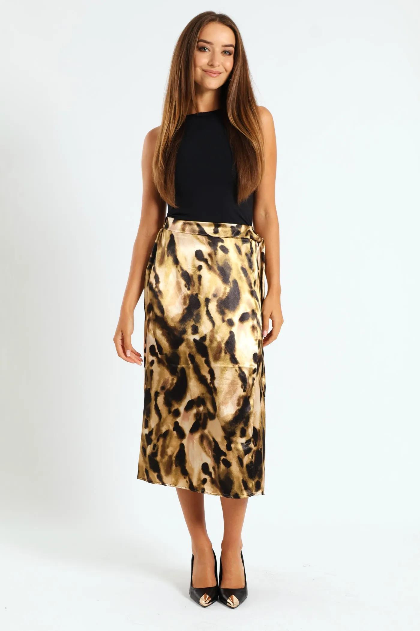 Mock Wrap A-Line Midi Skirt - Multi sold by Edgars product image thumbnail 2
