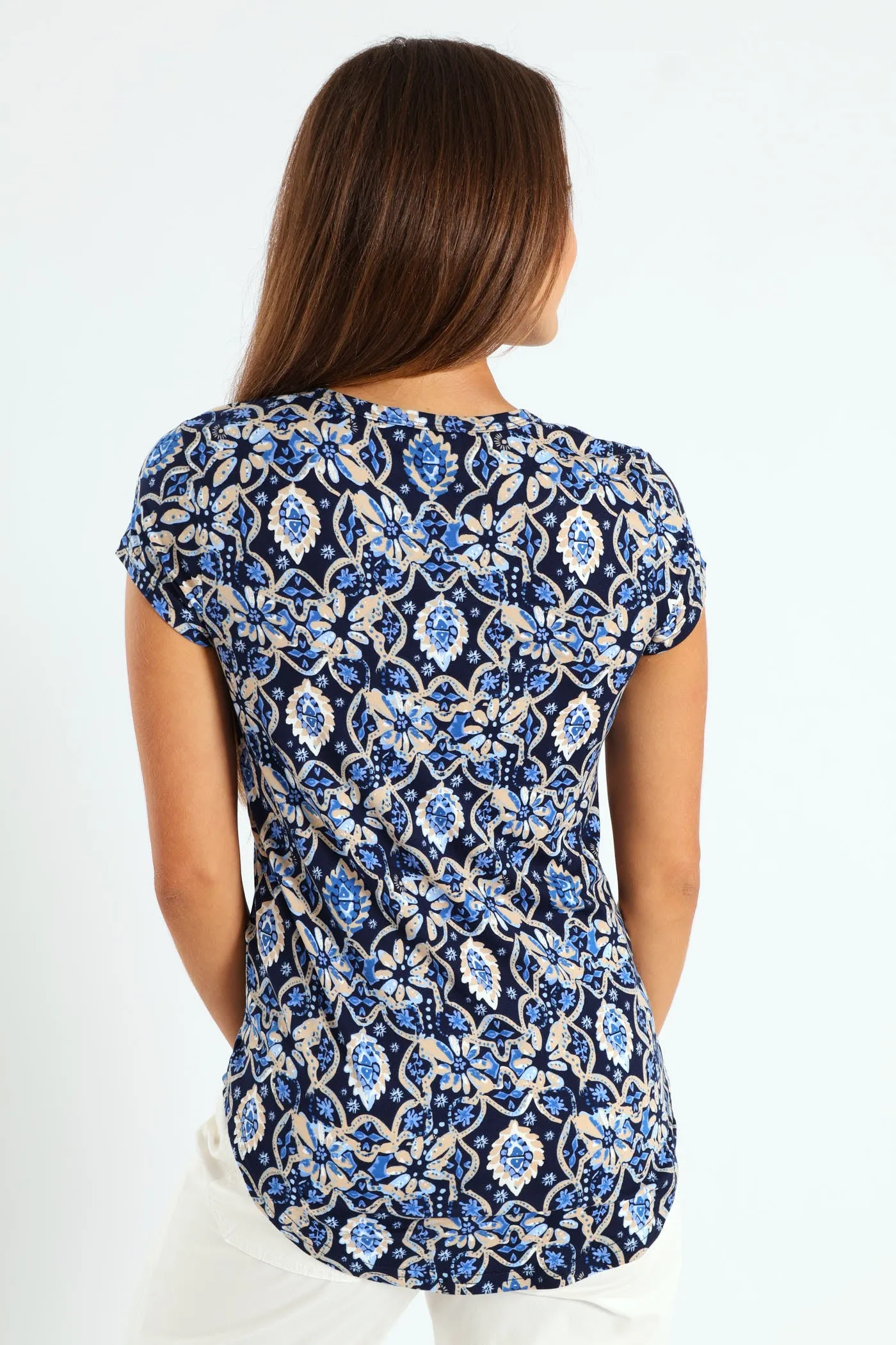 Floral Pocket Tee - Cream/Blue sold by Edgars product image thumbnail 3