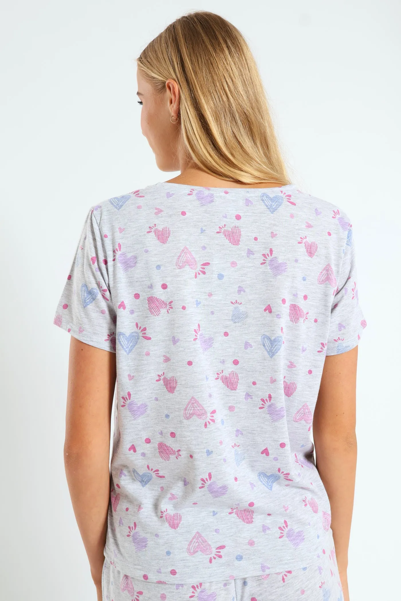 Artsy Hearts Knit Tee - Grey Melange sold by Edgars product image thumbnail 4