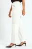 Zip Detail Utility Sateen Wideleg Pants - White sold by Edgars 