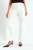 Zip Detail Utility Sateen Wideleg Pants - White sold by Edgars 