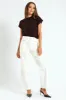 Zip Detail Utility Sateen Wideleg Pants - White sold by Edgars 
