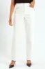 Zip Detail Utility Sateen Wideleg Pants - White sold by Edgars 