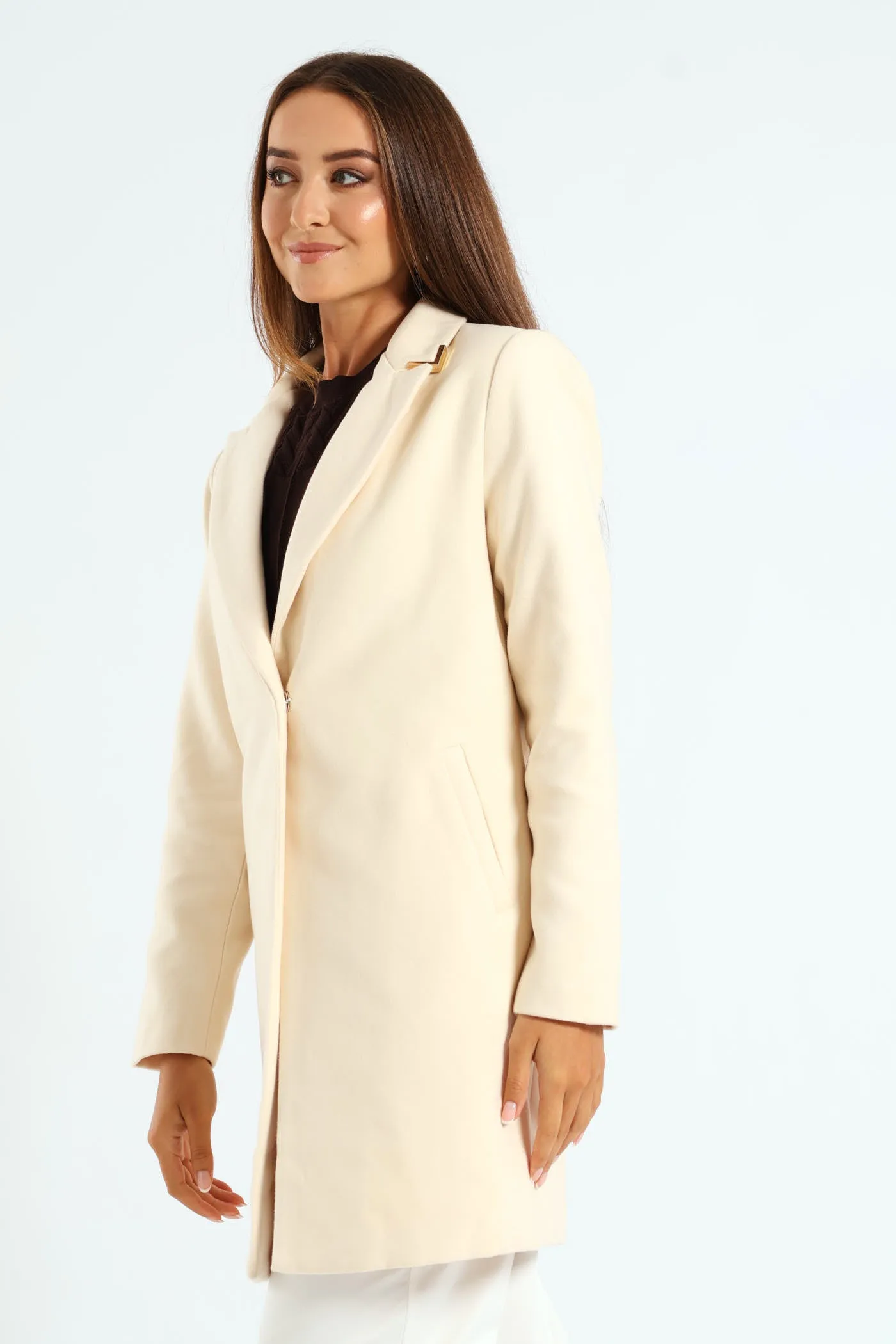 Charlotte Single Breasted Coat - Cream sold by Edgars product image thumbnail 3