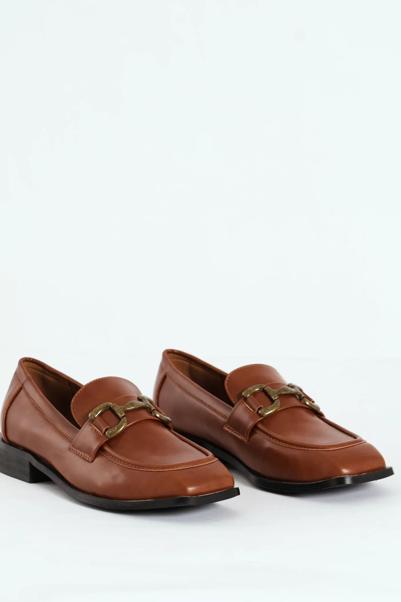 Burnished PU Loafer With Brass Trim - Brown sold by Edgars product image thumbnail 3