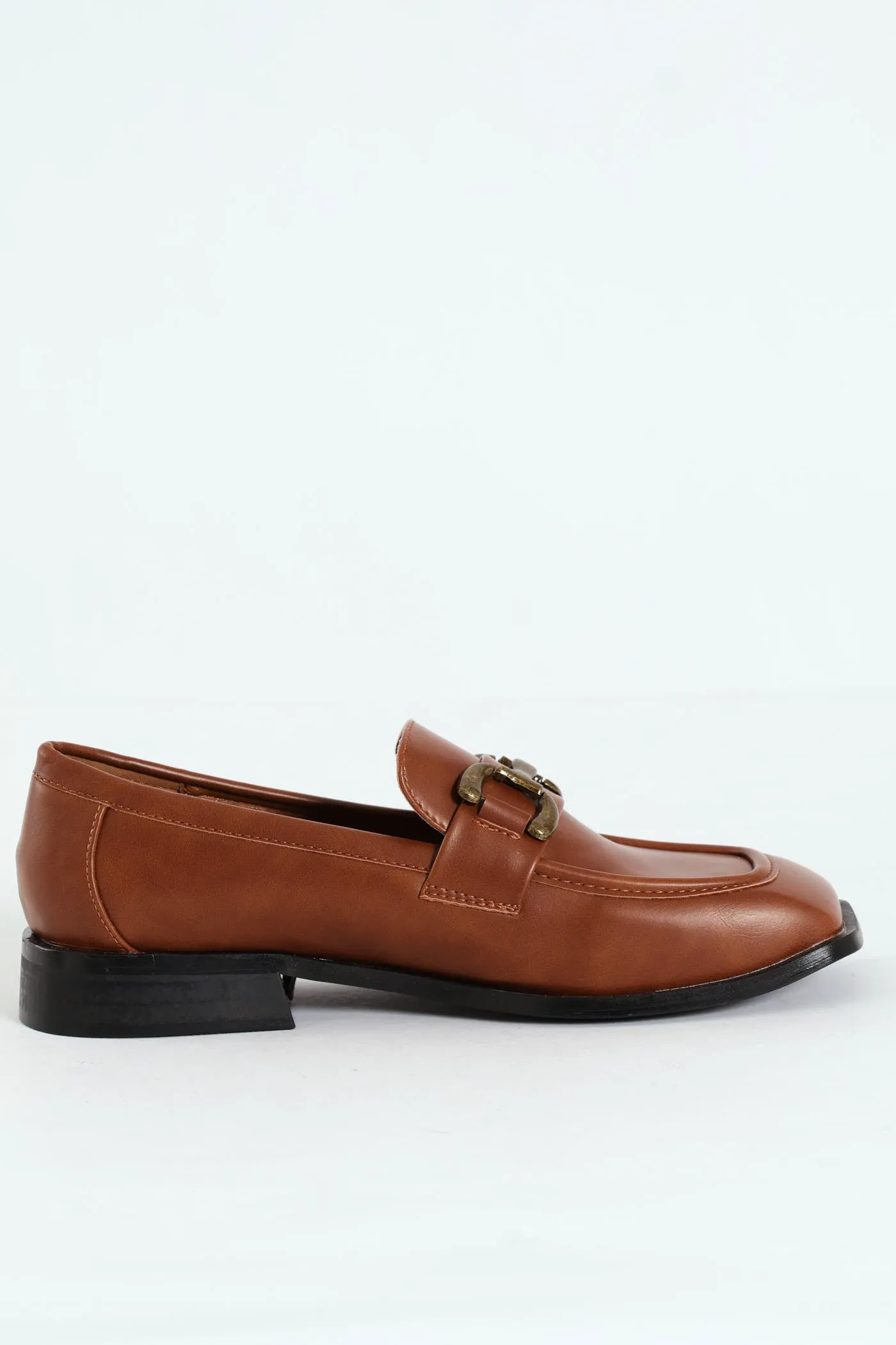 Burnished PU Loafer With Brass Trim - Brown sold by Edgars product image thumbnail 5