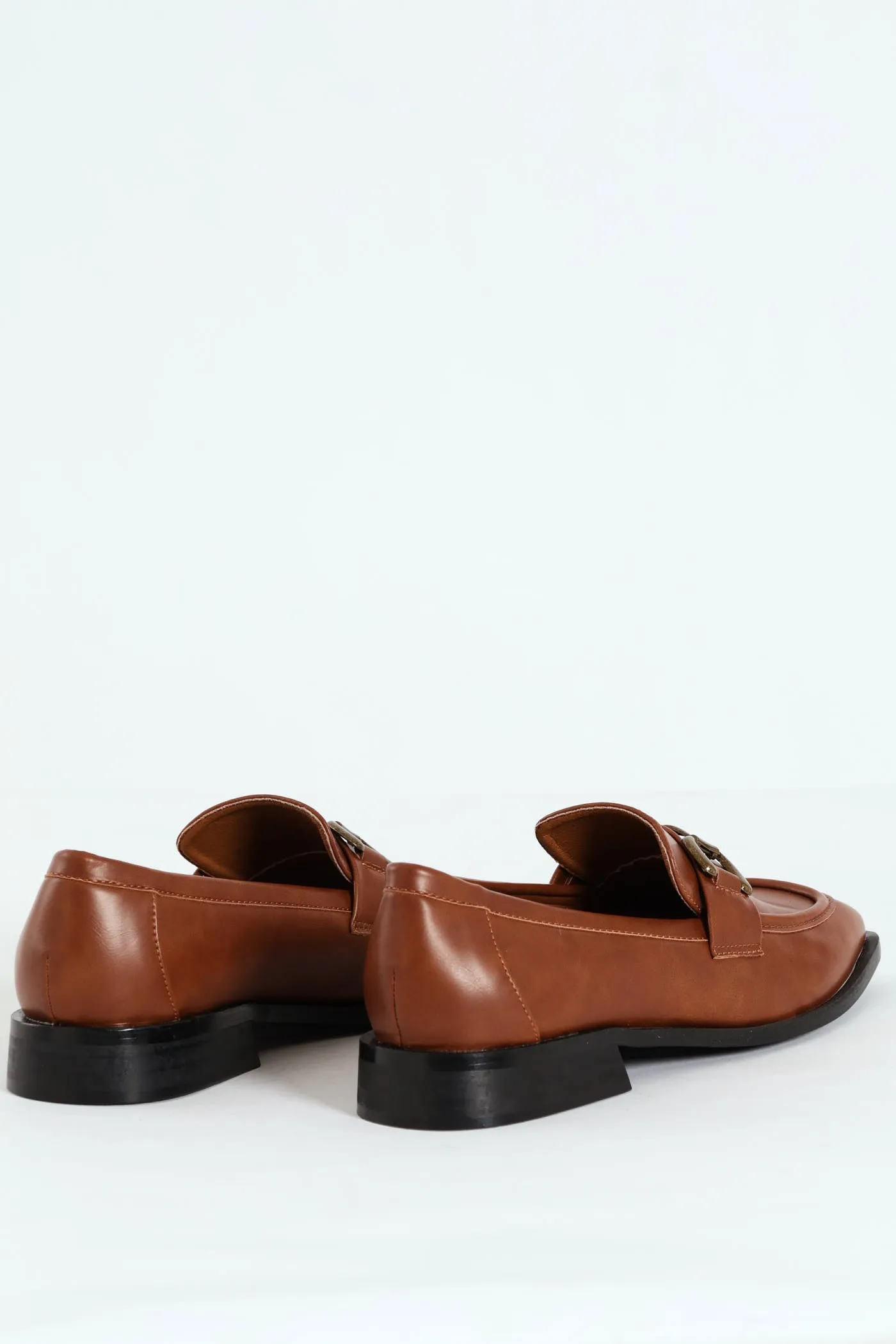 Burnished PU Loafer With Brass Trim - Brown sold by Edgars product image thumbnail 4