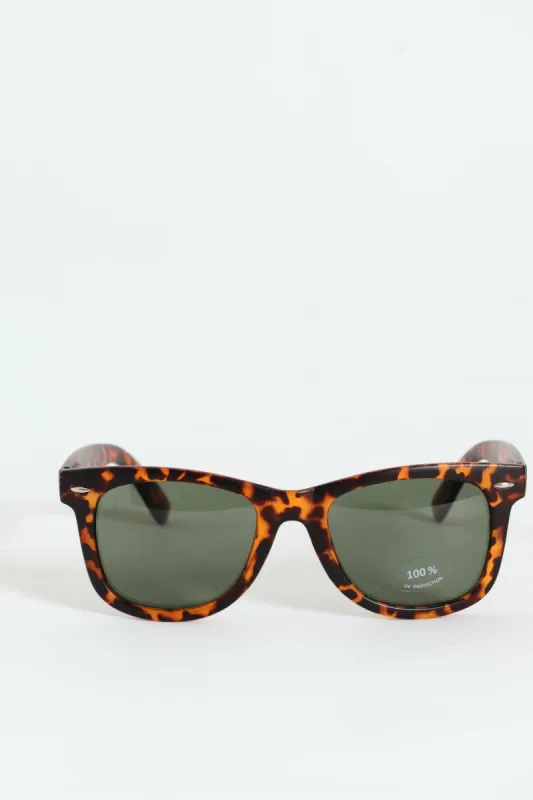 Tortoise Shell Frame Green Lens Sunglasses made by Edgars