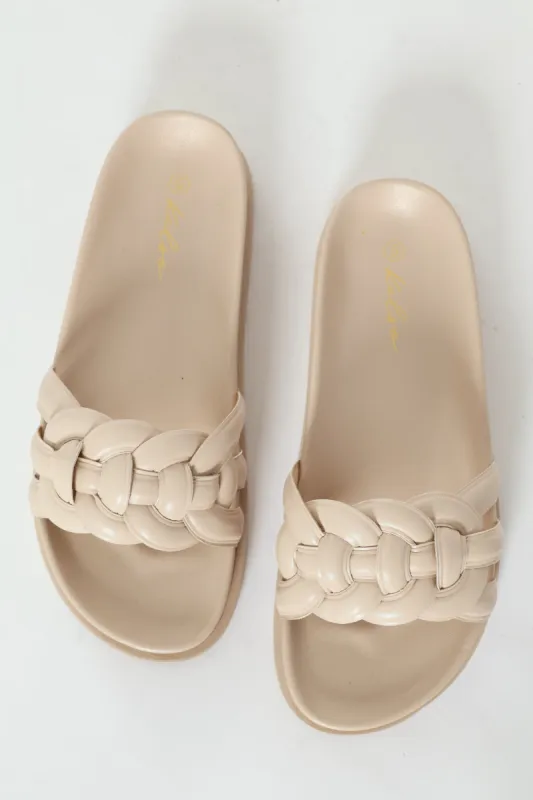 Interlinked Single Band Mule Sandal - Bone sold by Edgars