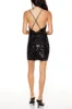 Sleeveless Bodycon Sequin Mini Dress - Black sold by Edgars