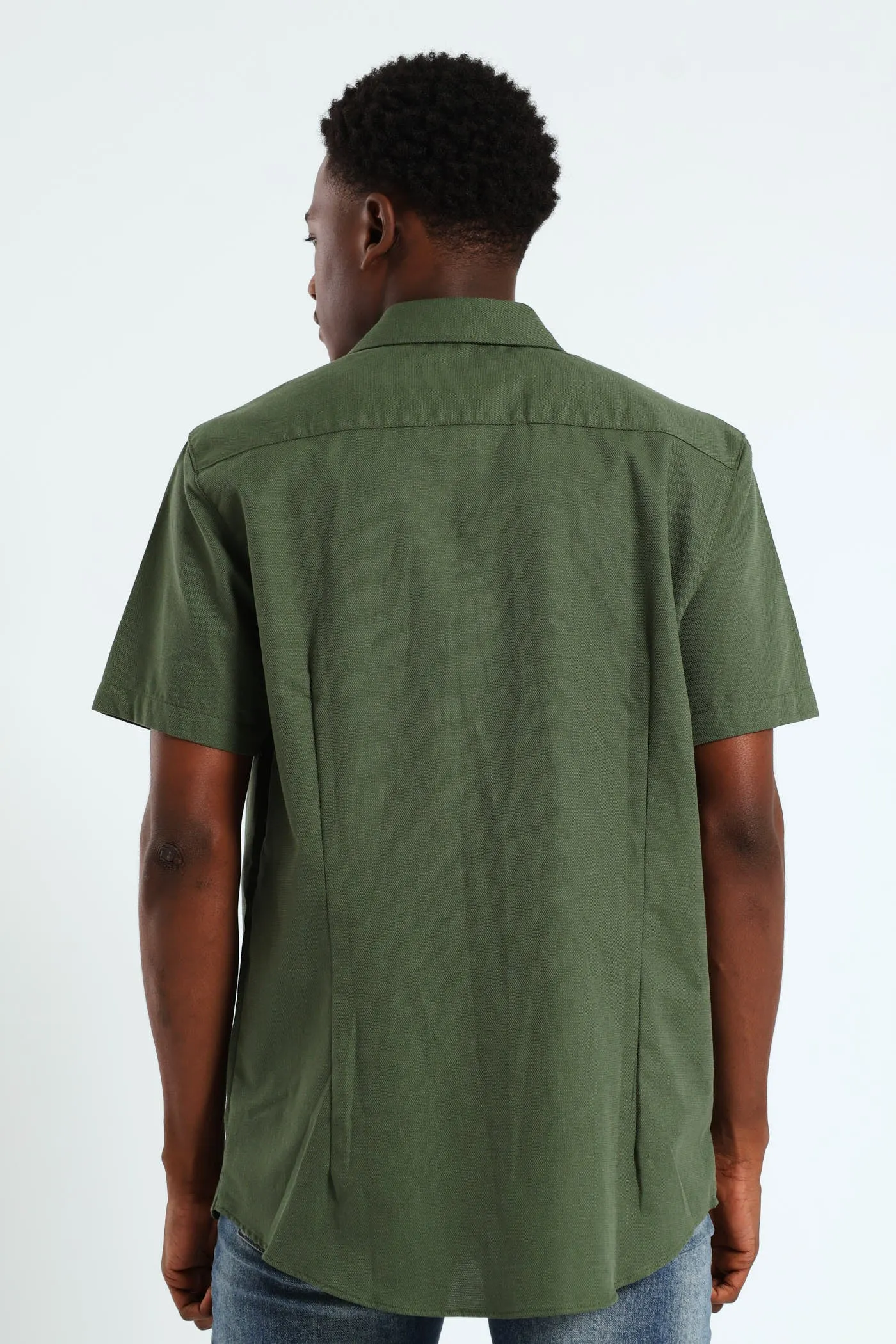 Textured Button Down Shirt - Olive sold by Edgars product image thumbnail 4