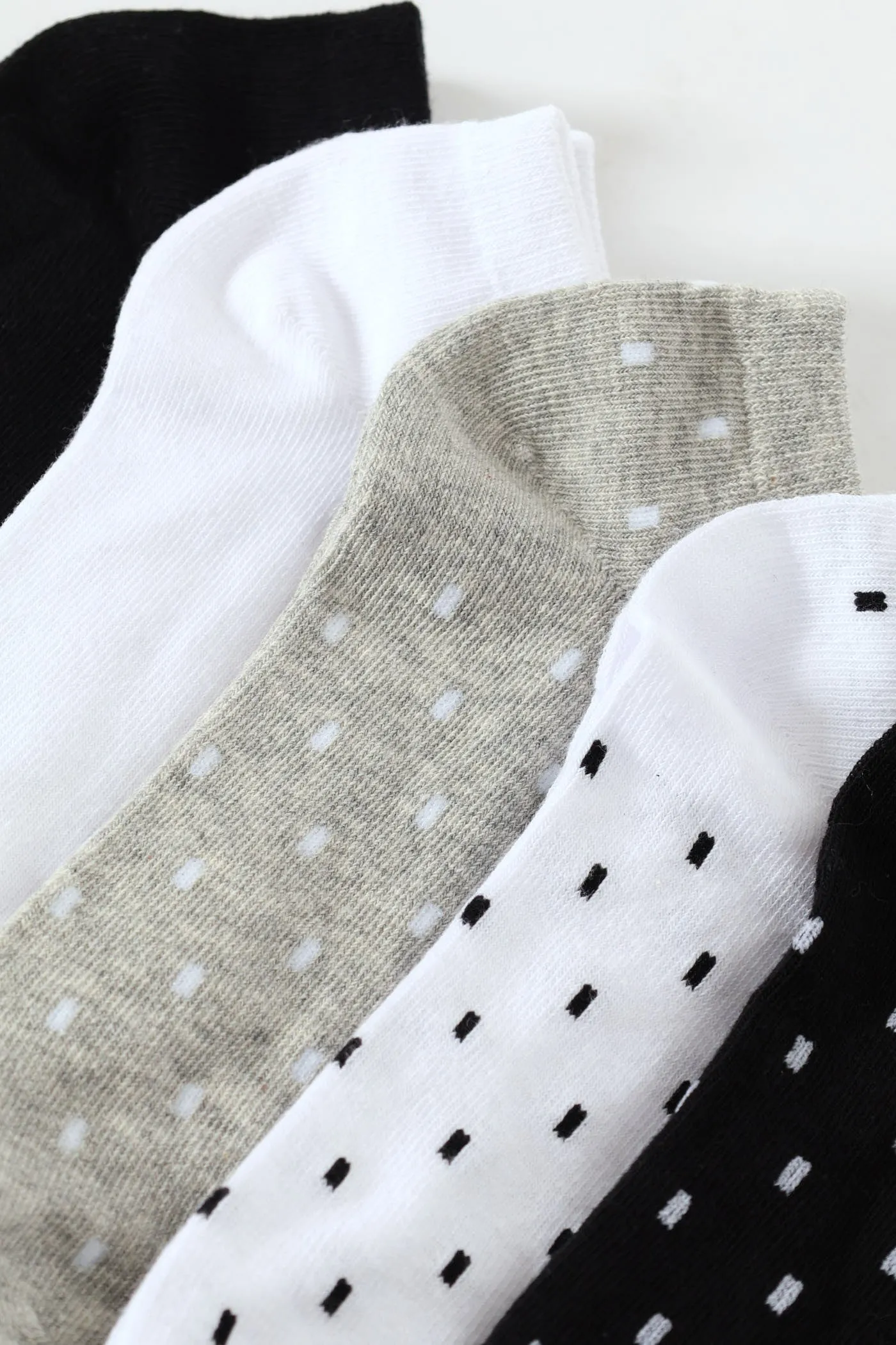 5 Pack Mono Spot Low Cut Fashion Socks - Black/White sold by Edgars product image thumbnail 2