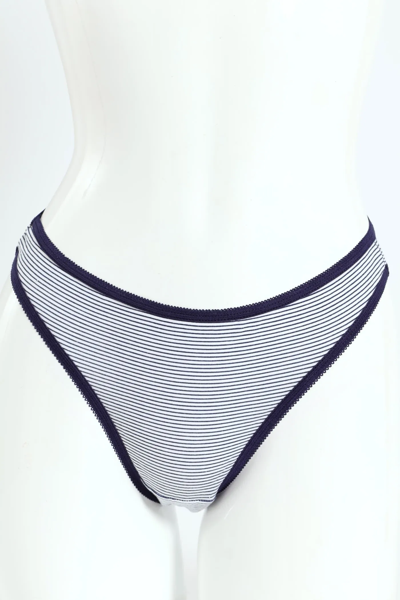 5 Pack Cotton Stretch Thong Panties - Slate/Stripe/Grey/Cherry/Black sold by Edgars