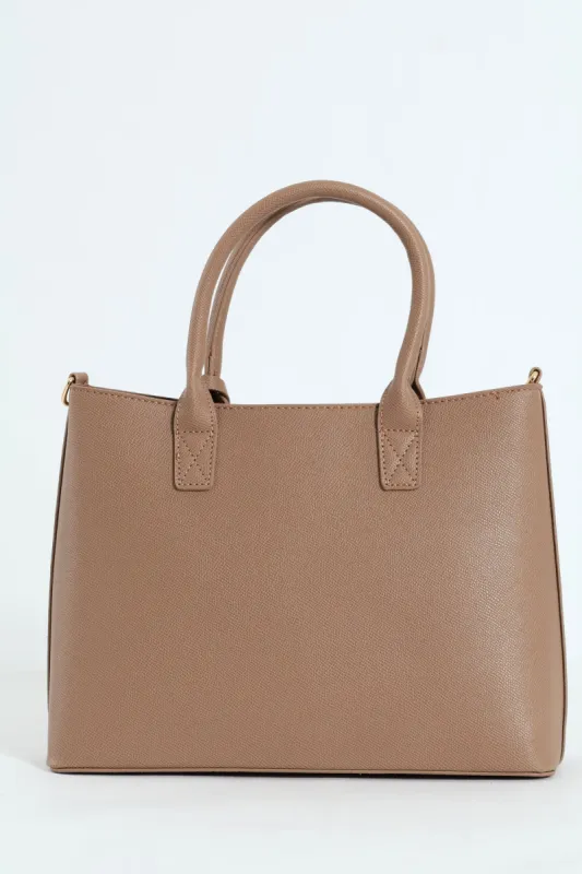 Top Handle Tote With Tab - Sand made by Edgars