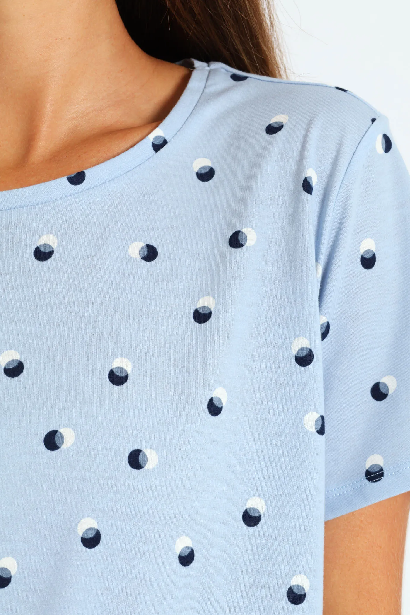 Spot Knit Sleep Tee - Light Blue sold by Edgars product image thumbnail 5