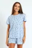 Spot Knit Sleep Tee - Light Blue sold by Edgars