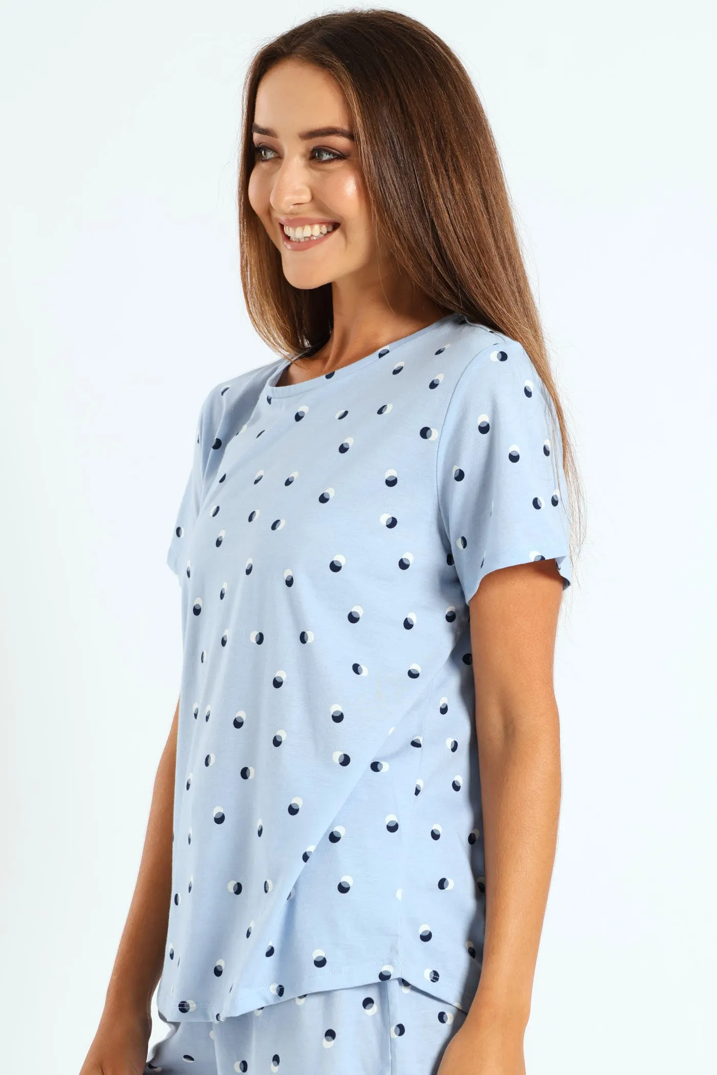 Spot Knit Sleep Tee - Light Blue sold by Edgars product image thumbnail 3