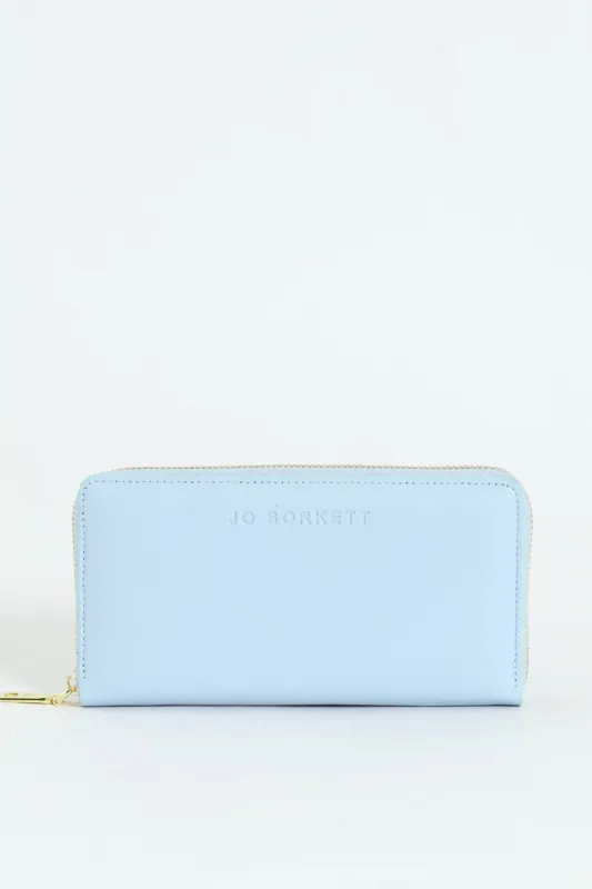 Meryl Smooth Zip Around Purse - Blue sold by Edgars
