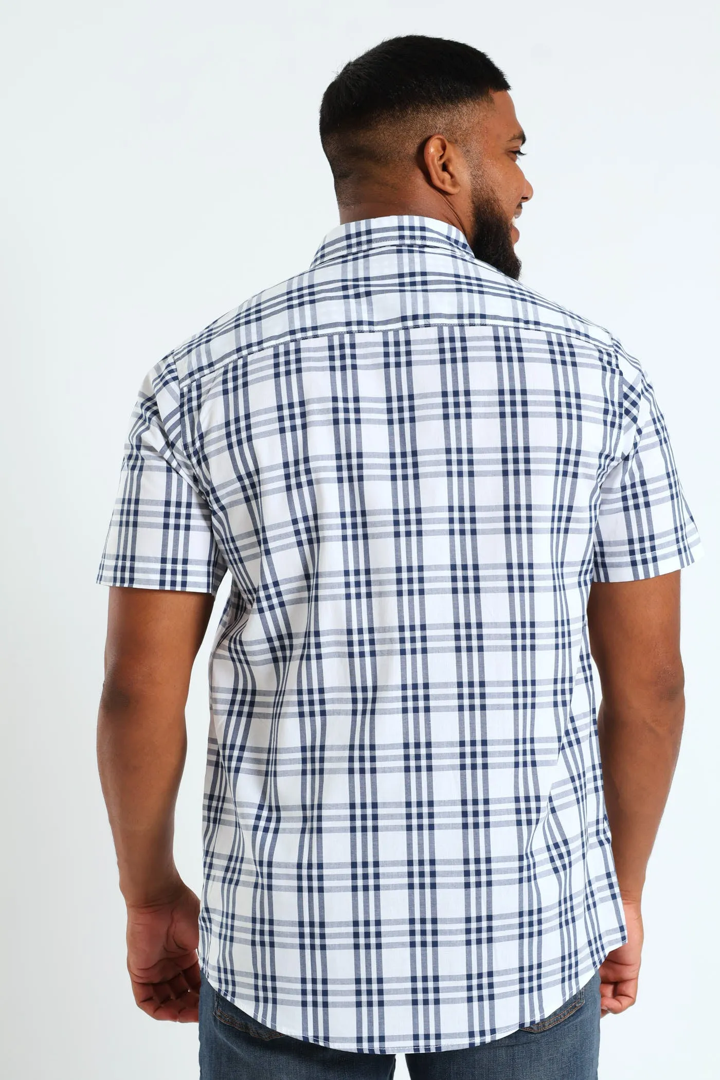 Check Shirt - White/Navy sold by Edgars product image thumbnail 3