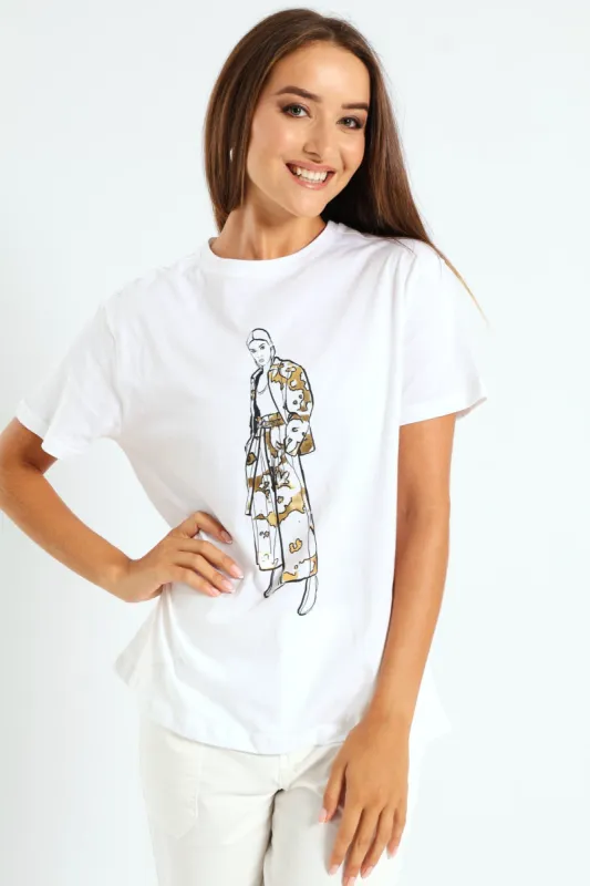 Model Foil Suit Tee - White sold by Edgars 