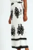 Pull On Capri Pants With Border - White/Black sold by Edgars