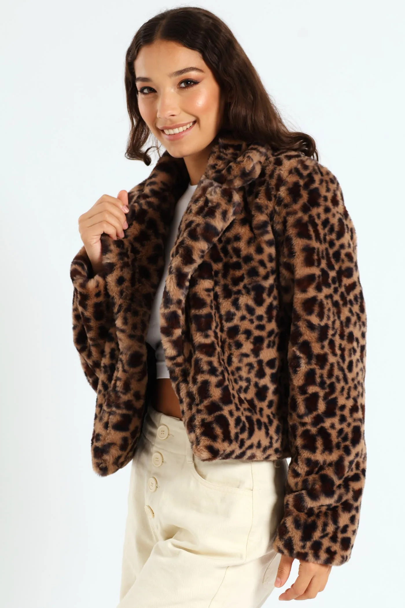 Faux Fur Jacket - Brown sold by Edgars product image thumbnail 2