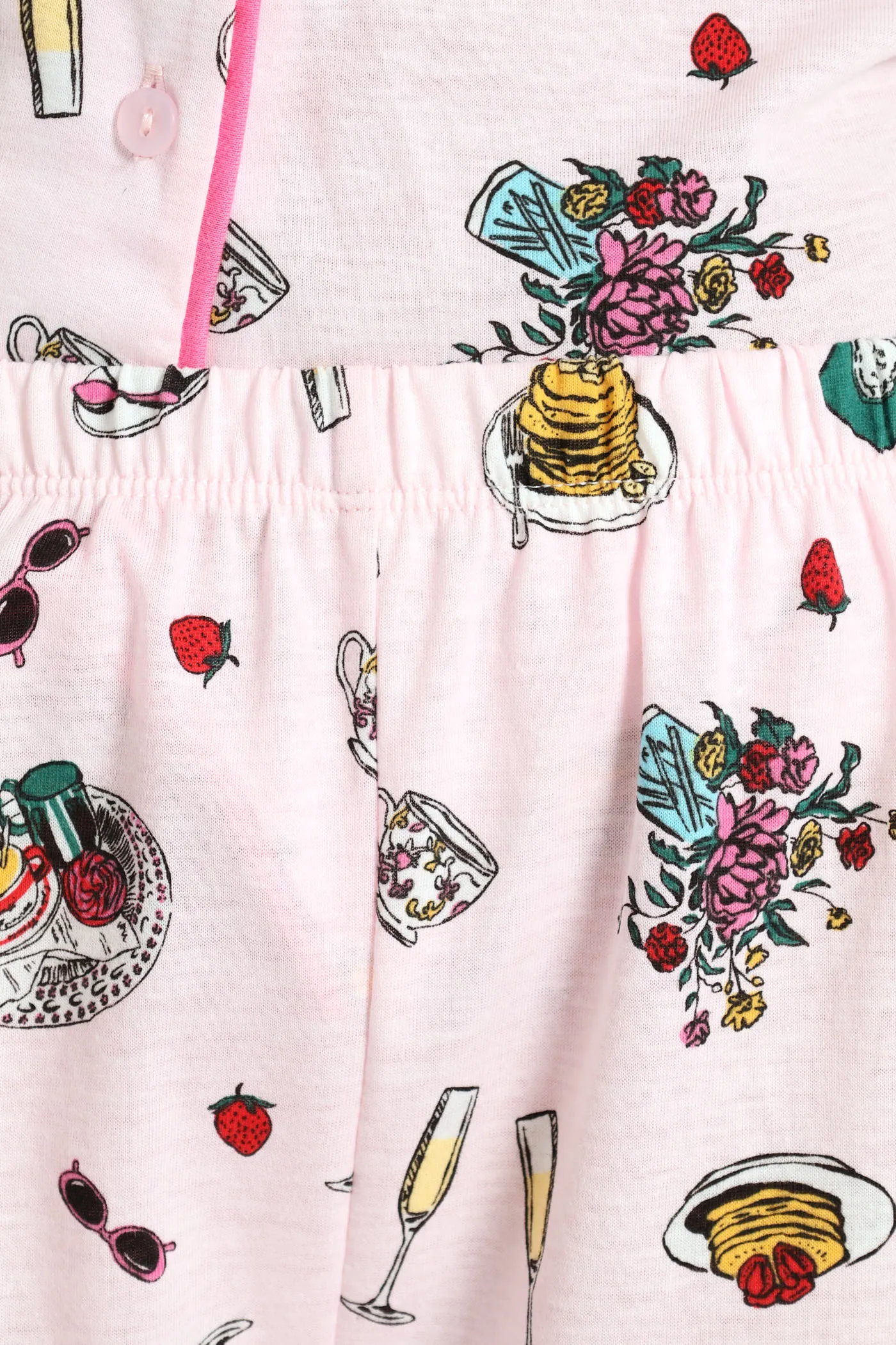 Convo Button Through & Knit Short Set - Pink sold by Edgars product image thumbnail 4