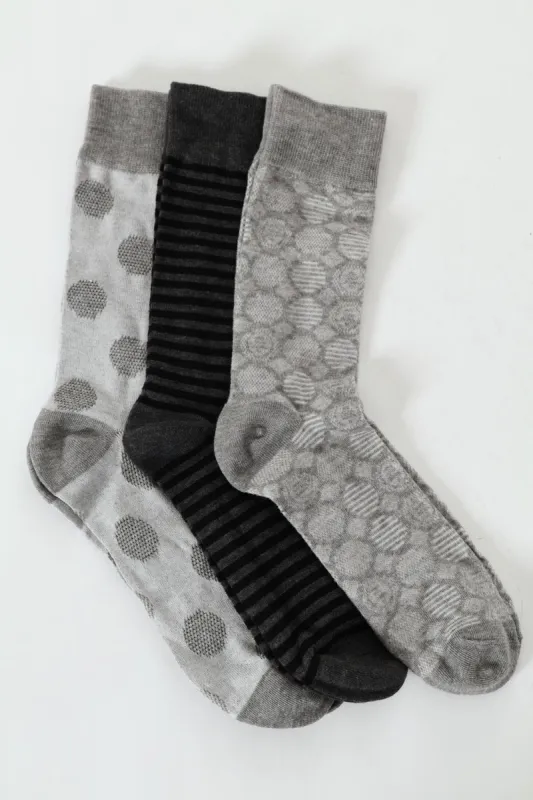 3 Pack Anklet Socks - Grey sold by Edgars