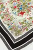Spring Floral Border Print Satin Feel Scarf - Cream sold by Edgars
