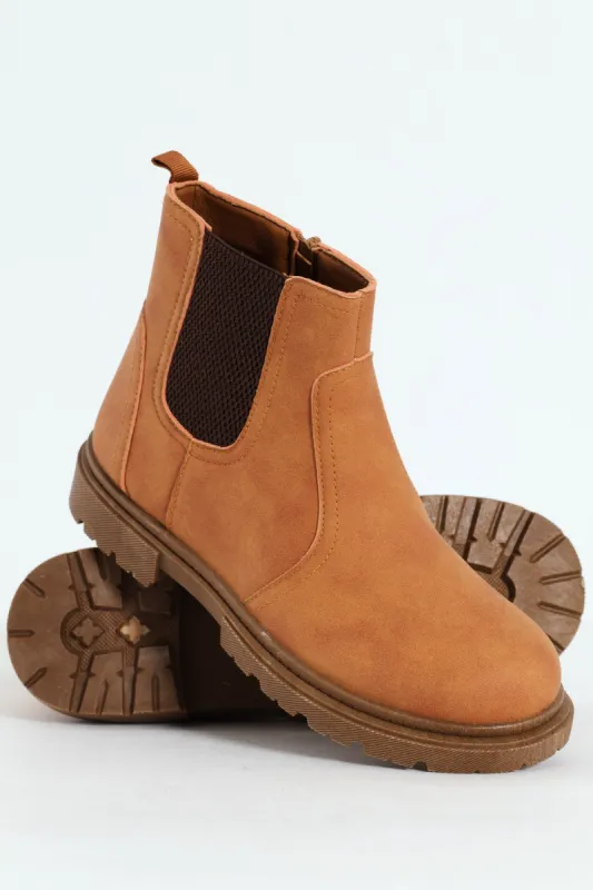 Boys Chelsea Boot - Tan sold by Edgars