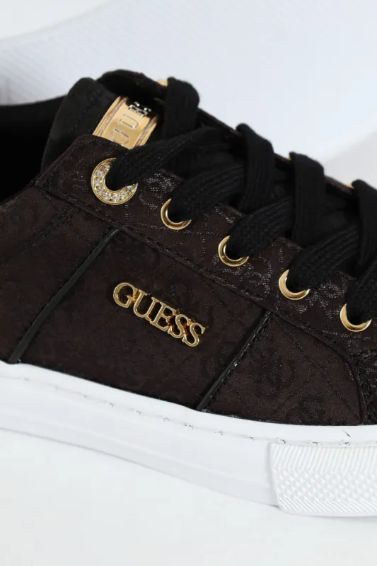 Monogram Lace Up Sneaker - Black sold by Edgars 