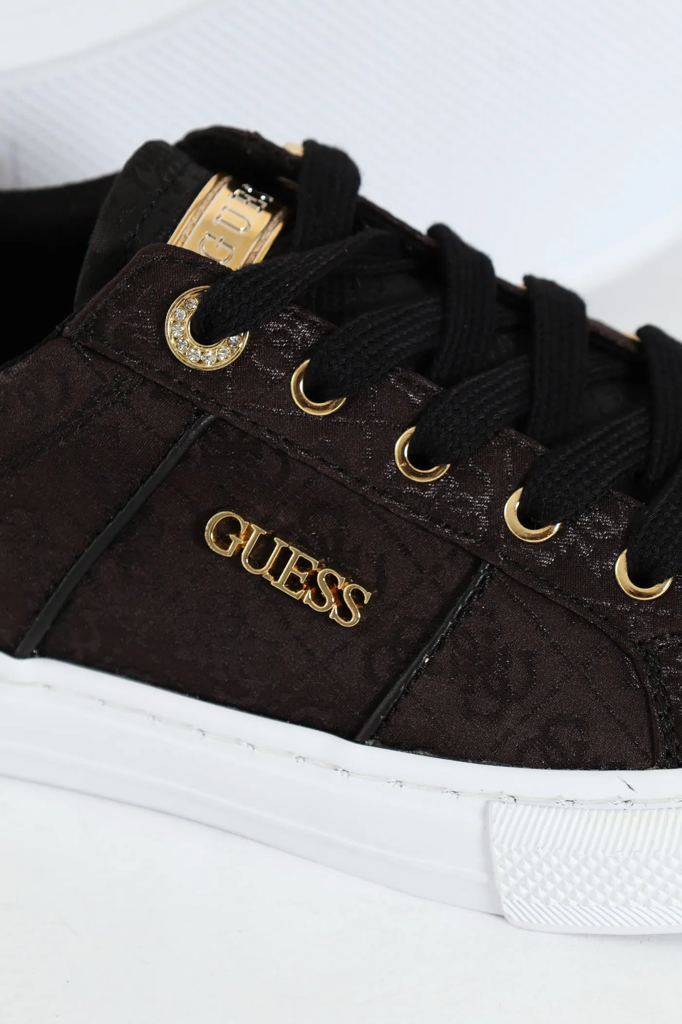 Monogram Lace Up Sneaker - Black sold by Edgars