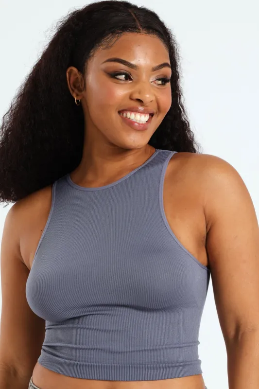 Seamless Racer Tank Top - Airforce sold by Edgars 