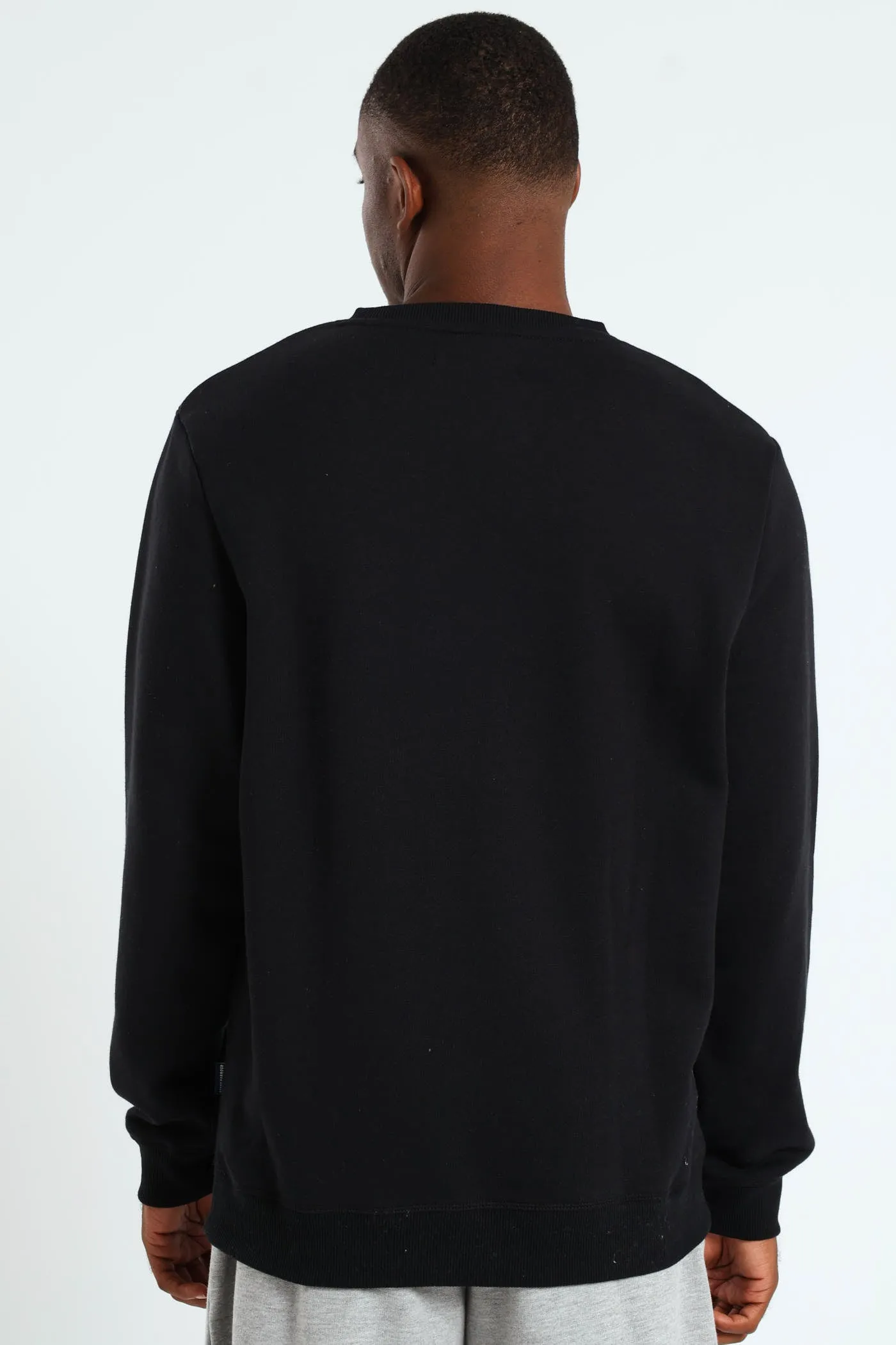 Plain Crew Fleece Sweat Top - Black sold by Edgars product image thumbnail 3
