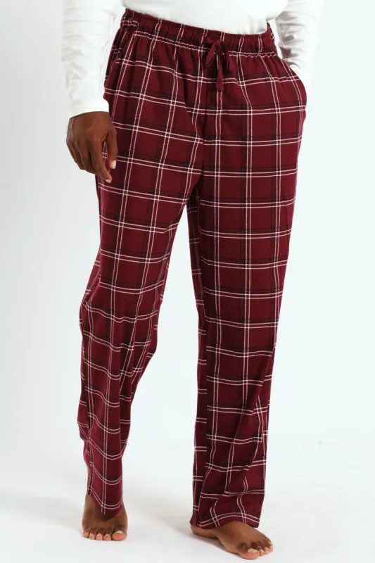 Check Butterfleece Pants - Red sold by Edgars