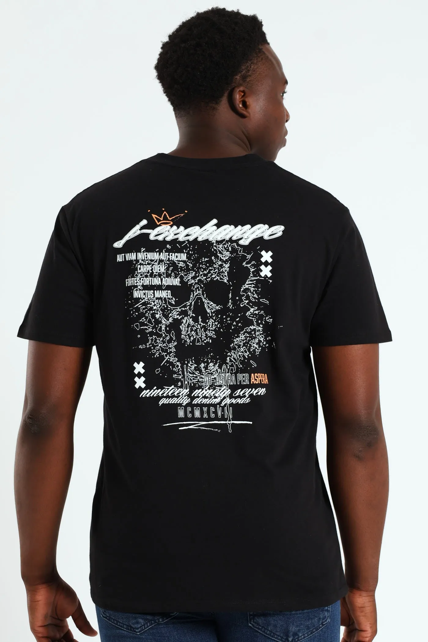 Skull Print Front & Back Tee - Black sold by Edgars product image thumbnail 3