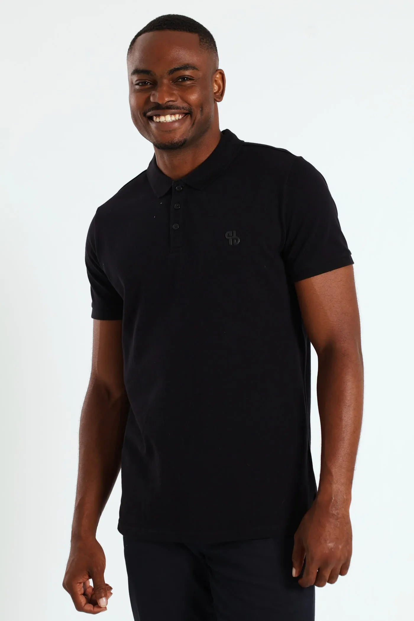 Basic Slim Fit Golfer - Black sold by Edgars