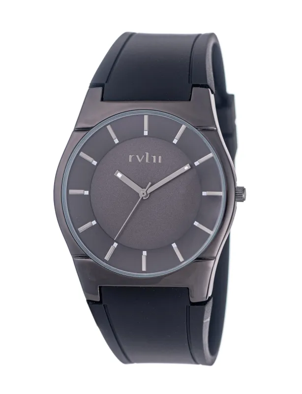 Gents Full Black Watch With Gunmetal Detail sold by Edgars