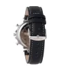 Gents Silver Case Watch With Black Dial & Leather Band sold by Edgars 
