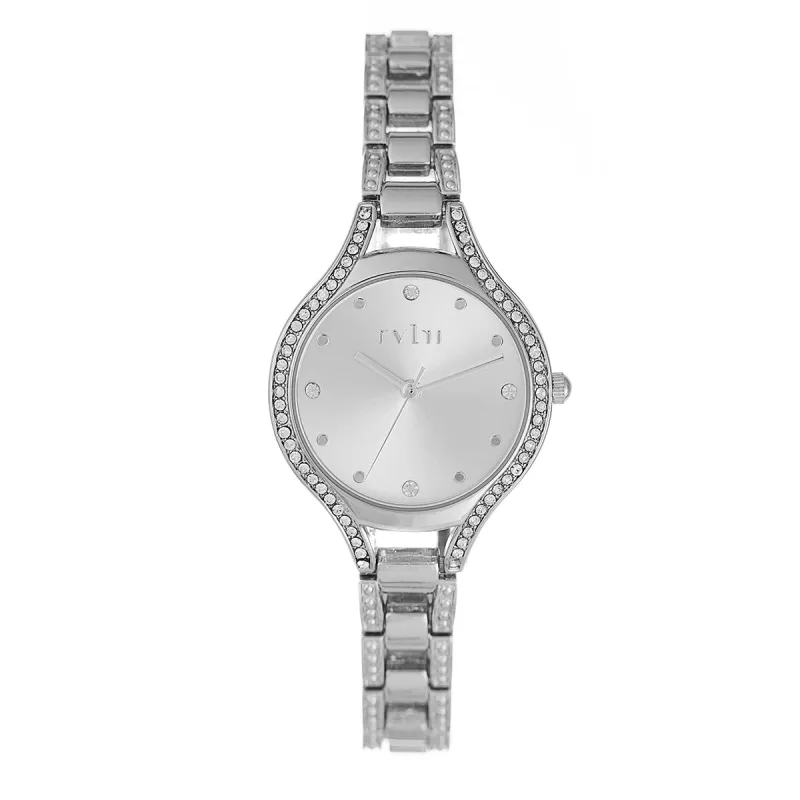Ladies 30mm Sliver Stone Case Watch With Bracelet sold by Edgars 