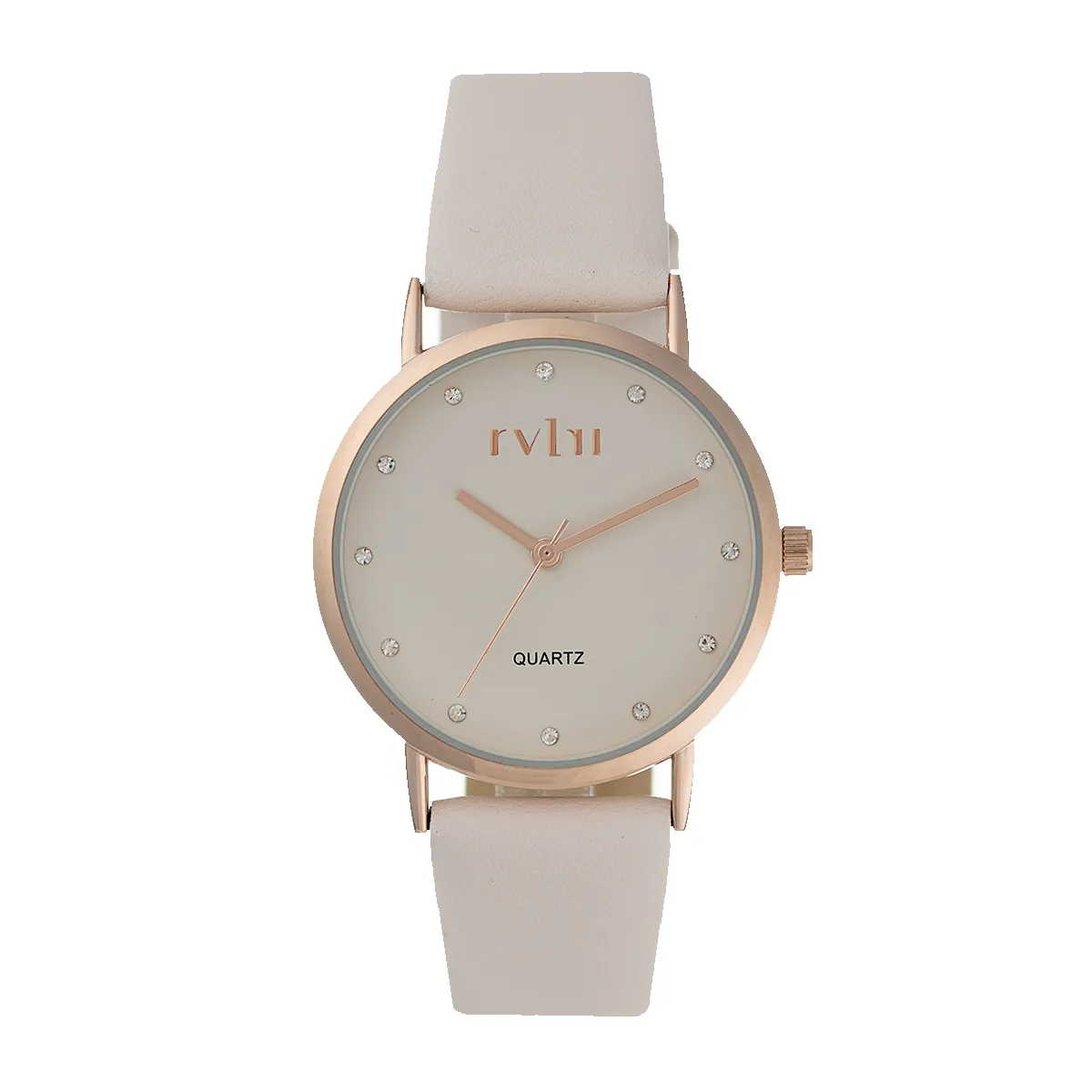 Ladies 35.5mm Rose Gold Case Watch With Nude Leather Band sold by Edgars